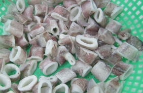 Sliced broad squid fillet IQF